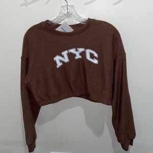 nyc cropped sweater
